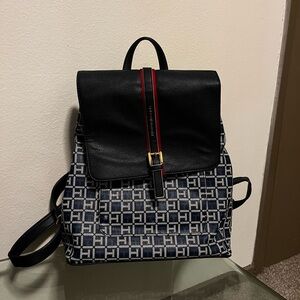 Tommy Hilfiger Black and Blue Backpack